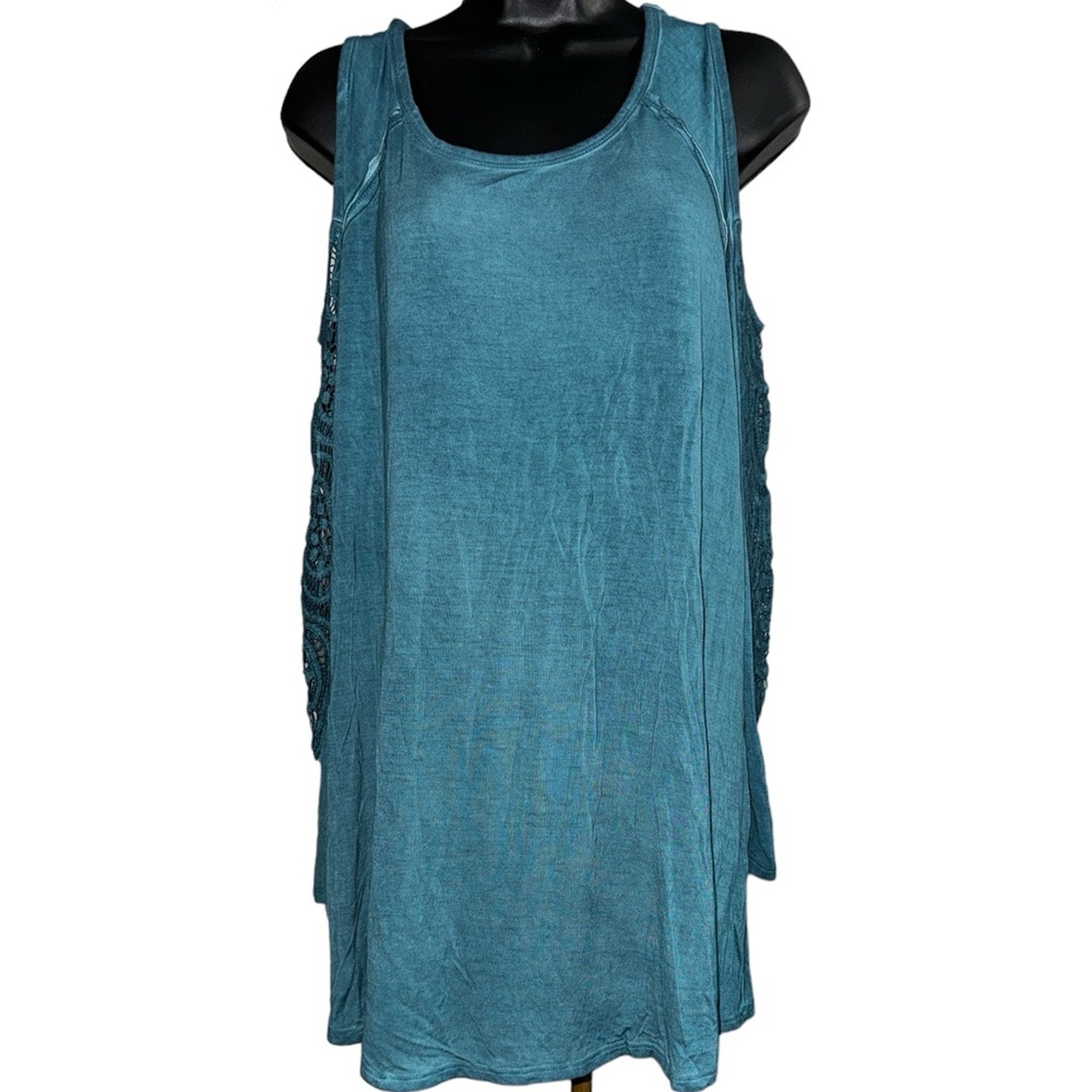 NWOT Turquoise Love Fire Blouse Size OX (14 W)